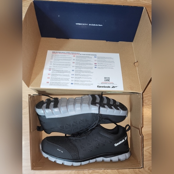 Reebok Sublite Cushoned Men's Black Athletic Safety Shoes Size 11 Wide - Picture 11 of 11